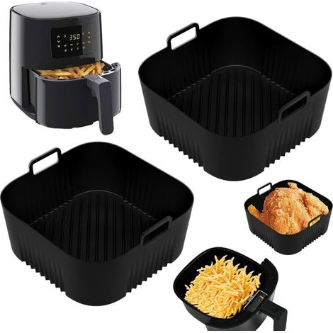 Silikon-Heißluftfritteusenformen, hitzebeständig bis 230 °C, Zubehör für Philips 3000, 4,1 l, gesundes Kochen (1/5)