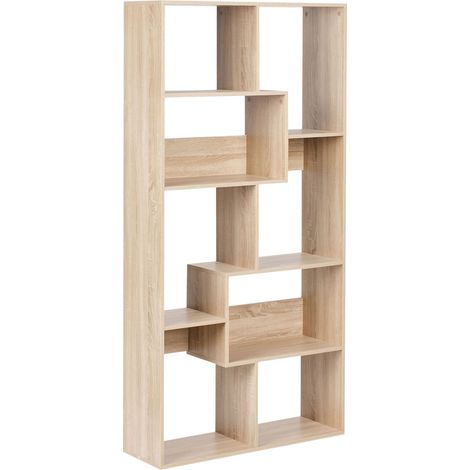 Bücherregal mit 6 Ebenen CHATEH 180 cm Hellbraun (1/5)