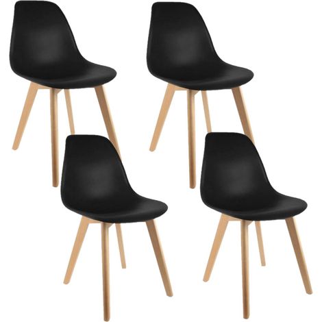 Lot de 4 chaises design scandinave à coque HOLGA (1/4)