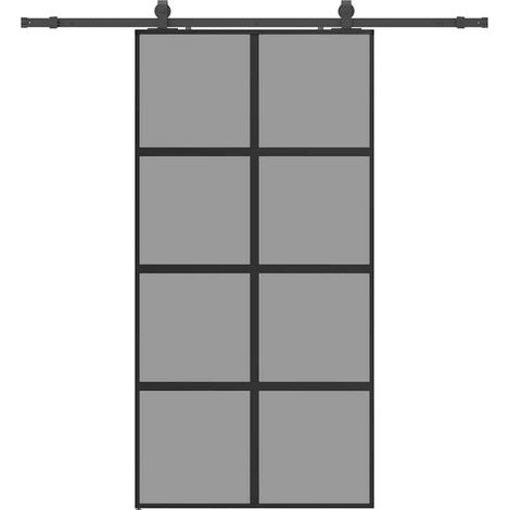 Maison Exclusive - Schiebetür mit Beschlag Schwarz 102,5x205 cm H