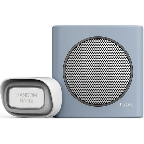 diBi Flash Chime Azul suave 200 m. de alcance, IP44, Alerta de bajo consumo seis campanadas volumen ajustable - Extel - 081740