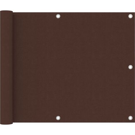 Paravent de balcon marron, 75 x 300 cm, tissu Oxford (1/5)