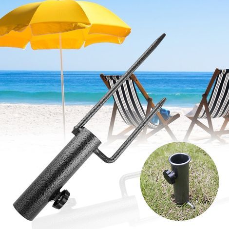Sonnenschirmanker, Strandschirmhalter, Sandschraubenständer, Angelruten-Outdoor (1/5)