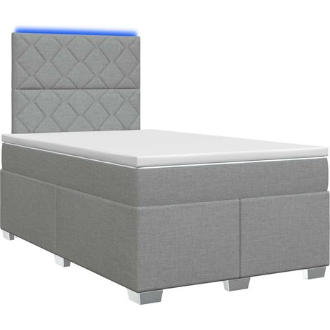 Maison Exclusive - Letto box spring con materasso Grigio Chiaro 120 x 200 cm (1/5)