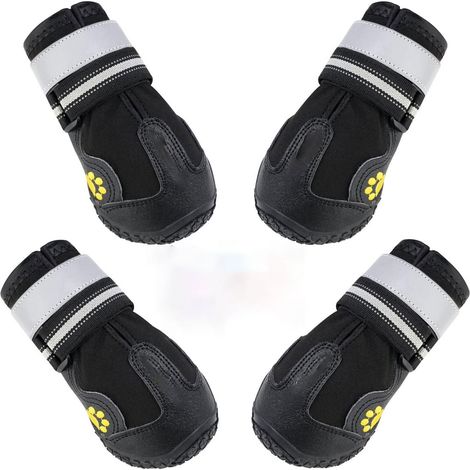 Chaussures pour chiots, imperméables, 16x16x7 cm, noires (1/5)