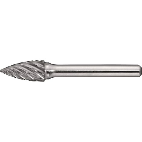Fresa rotativa SPG Special Steel D.10mm Longitud cabeza 20mm Diámetro vástago 6mm Metal duro Dentado cruzado TW (1/2)
