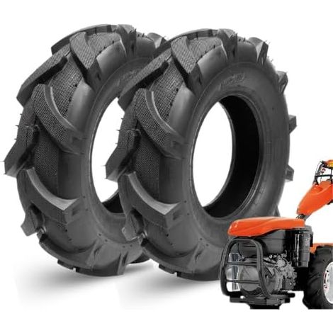 2 Pneumatici 5.00-10 6PR Rinforzati Kit Gomme Agricole per Motozappa, Motocoltivatore e Falciatrice (1/5)
