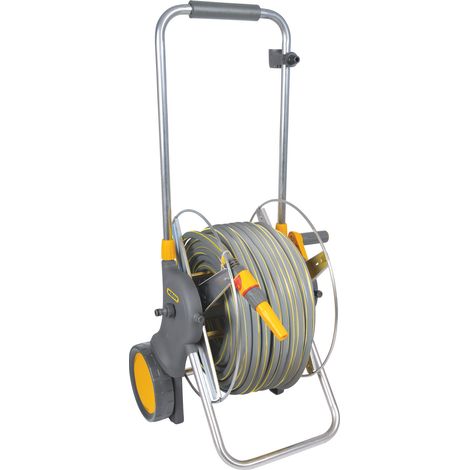 Dévidoir Chariot Métal - HOZELOCK - Equipé de 30m de tuyau - Garantie 2 ans + 3 ans d’extension de garantie