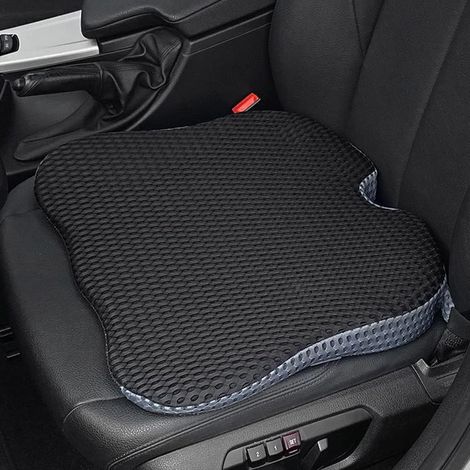 Universal-Autositzkissen aus Memory-Schaum, Sitzerhöhung, Autositzkissen für Fahrer und Beifahrer, atmungsaktives Mesh-Sitzpolster für Bürostuhl/Rollstuhl