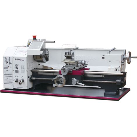 Tour à métaux d'établi hauteur des pointes 125 mm entre-pointes 550 mm alésage 26 mm 0,75 kW 400V 6 vitesses Optiturn TU2506 400V (1/3)