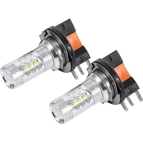 Ampoule LED H15 80W 1200 LM blanc pur – Remplacement feux de signalisation et clignotants – Durée de vie 60 000 heures – Coque métallique (1/5)
