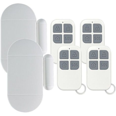QORVA-2 Pièces Alarme Porte,DéTecteur Ouverture Porte avec SirèNe Puissante De 130 DB, Alarme De Porte Et FenêTre sans Fil MagnéTique