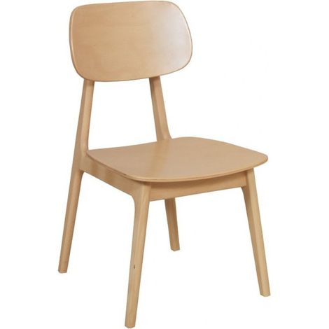 Chaise VERA - Bois hêtre verni naturel - Lot de 4 - Prodirest (1/2)