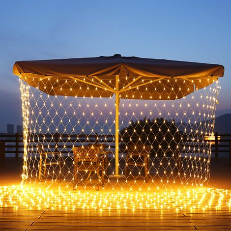 Guirlande lumineuse LED filet maillé décorative Noël, lumières de fête pour arbre, jardin, fenêtre, intérieur chaleureux (1/5)