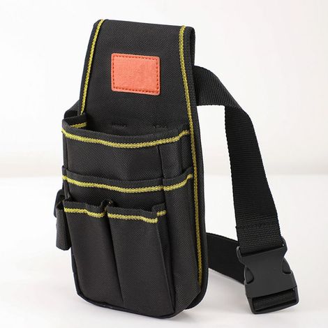 Werkzeugtasche, Gürteltasche aus schwarzem Oxford-Gewebe, klein (1/5)