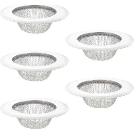 5-teiliges Spülbecken-Siebset, 7,5 cm Edelstahl-Abflusssiebe, Spülbecken-Siebe für Dusche, Spülbeckenfiltration, für Dusche, Badewanne, Küche