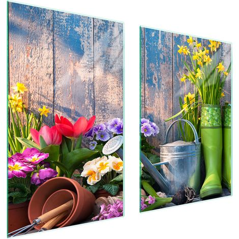 Plaque de protection en verre pour cuisine et jardin 65x52 (1/5)
