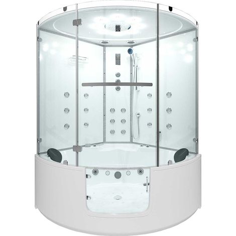 Dampfdusche Whirlpool Dusche Duschkabine K60-WS-TH 140x140cm OHNE Zusatzoptionen
