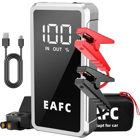 Arrancador de coche, batería externa portátil, luz de emergencia, 4000A con bolsa (1/2)