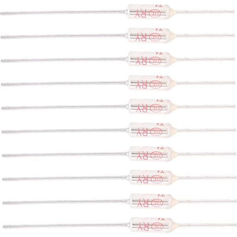 10 Pièces Fusible Thermique AC 250V 10A Coupures Thermiques Fusible de Température Remplacement de Lien Thermique avec Coque en Métal (192°C) (1/5)