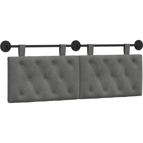 Maison Exclusive - Testiera sospesa Con luce LED Grigio Scuro Velluto