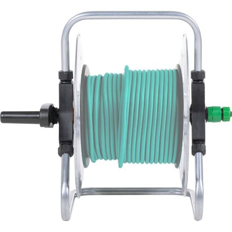 Enrouleur de tuyau mural pour tuyau de 50 m 1/2" acier CFW31324 (1/5)