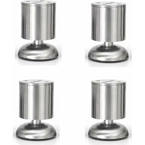DOLASO Set mit 4 verstellbaren Möbelbeinen aus Edelstahl, 8 cm (1/5)