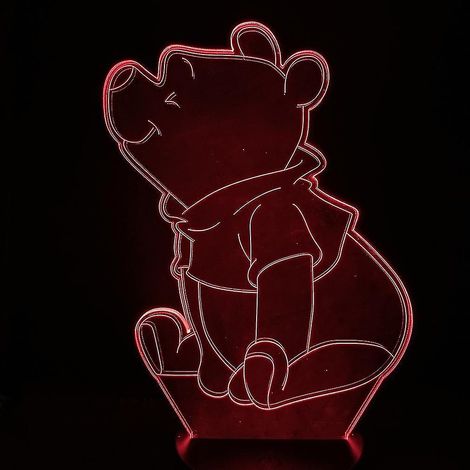 Veilleuse LED 3D Winnie, lampe de table pour chambre d'enfant (1/2)