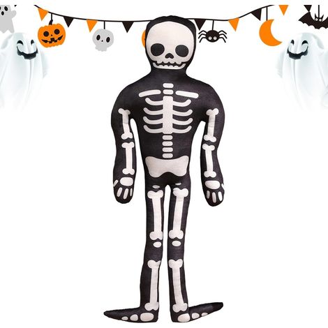 Scheletro di peluche da 39,9 cm - Divertente decorazione di Halloween (1/5)