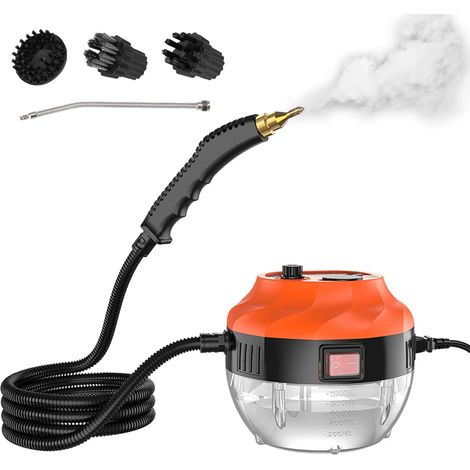 Appareil de nettoyage vapeur portable haute pression deux mille huit cents watts avec trois brosses pour maison et voiture (1/5)