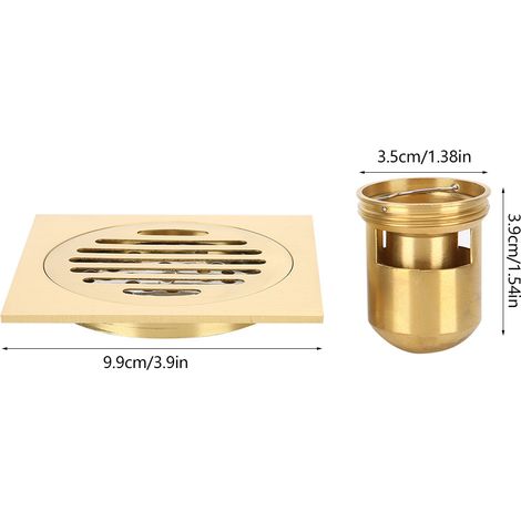 Grille de Douche Anti-Odeurs en Laiton pour Salle de Bain, Évacuation d'Eau et Accessoire de Plomberie