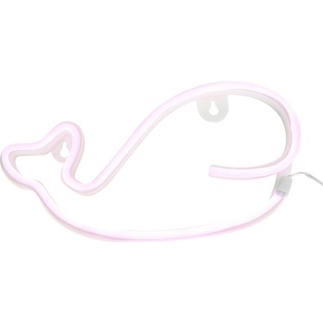 Lumineux Néon Baleine LED USB Batterie, Décoration Fête Maison, Panneau Lumineux Baleine, Éclairage Décoratif Portable, Idée Cadeau Animé, Sans Fil. (1/5)