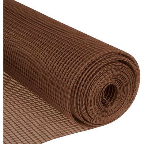 Maille plastique 10x10mm 1x5M Marron
