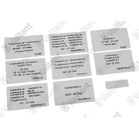Umstellsatz, auf P-/M-/H-Gas Ersatzteil Nr.: 0020241657
