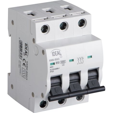 Interruttore automatico di sovracorrente ideale KMB6 3P B50 (1/2)