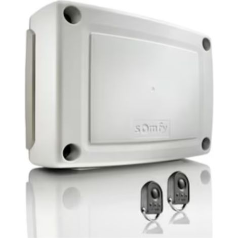 Somfy – Boitier électronique CBX 3S INVISIO 24V IO – 2 télécommandes keygo – Alimentation AC 220-240V – Indice de protection IP44