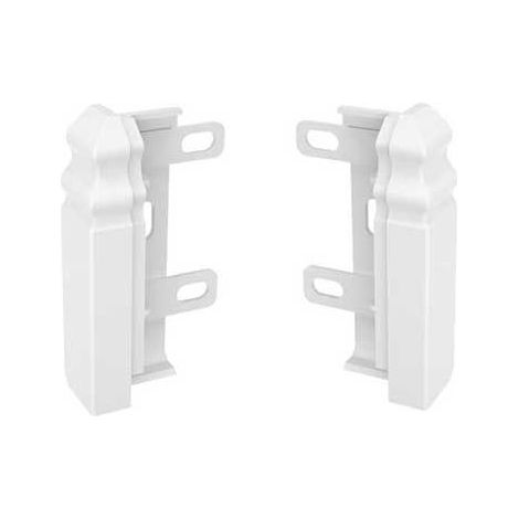 GGK LOT DE 2 EMBOUTS DE FINITION POUR PLINTHE ÉLECTRIQUE BELLE ÉPOQUE 20X80MM BLANC 114121