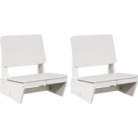 Maison Exclusive - Sillas jardín 2 uds madera maciza pino blanco
