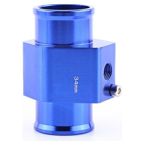 Adaptateur universel de capteur de température de tuyau de tuyau de joint de température d'eau de voiture en métal bleu 34mm