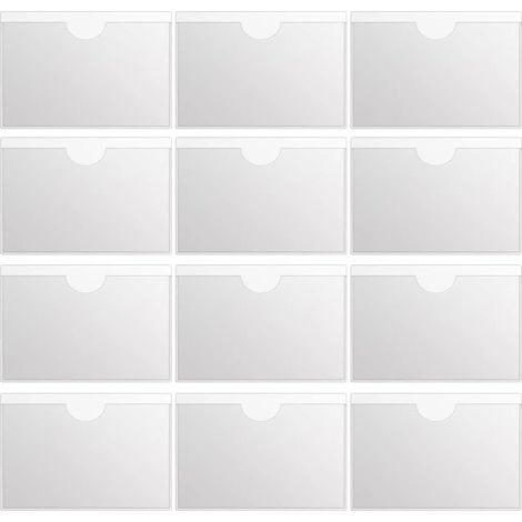 Portadocumentos, fabricado en PVC transparente, adecuado para la sujeción de documentos, formato 6x10 cm (pack de 12). (1/5)
