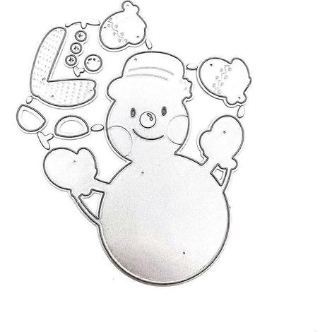 Weihnachtlicher, niedlicher großer Schneemann, Stanzformen aus Kohlenstoffstahl, DIY-Scrapbooking-Foto