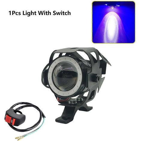 Feux auxiliaires à LED Angel Eyes pour phare de moto 12V clignotants longue portée, feux de jour, projecteurs additionnels, lentille de lampe, feux antibrouillard (1/3)