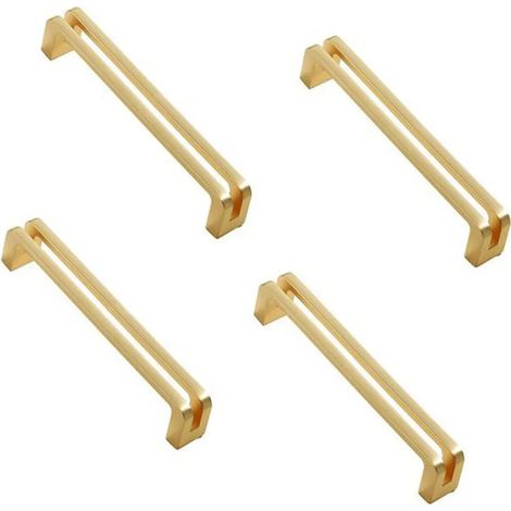 Maniglie per mobili, set da 4 pezzi, color oro, maniglie per armadi, maniglie per cucina (1/4)