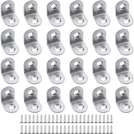GDHZS-  Lot de 30 Équerres de Fixation 20 x 20 x 16 mm Équerre Angle en Acier Inoxydable Supports d'angle 90 Degrés à Angle Droit de Fixation pour Armoire de Meubles de Chaise en Bois (1/5)