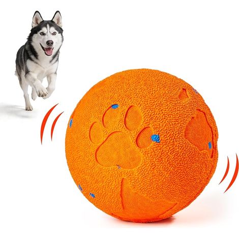 jouet chien balle interactive USB, ETPU, 2 modes, orange (1/5)