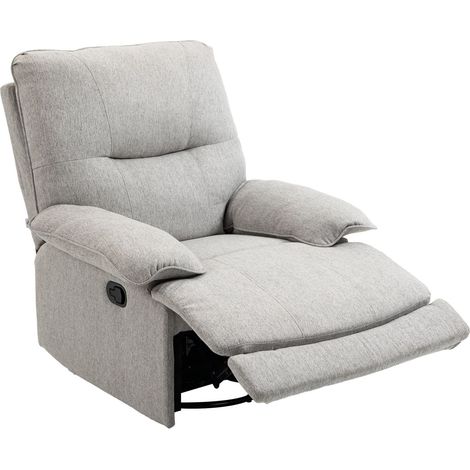 Sillón de relajación, sillón para TV con función reclinable, sillón para TV giratorio con sistema de núcleo de resorte, reposapiés, para salón, dormitorio