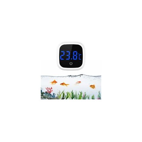 Thermomètre Aquarium Numérique, Mini Thermometre d'aquarium avec Ecran Tactile, Affichage LED, Thermometre Eau sans Fil pour Marine, Eau Doucee, Aquarium (1/5)