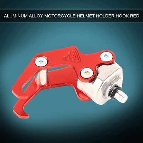 Lot en aluminium pour casque moto, crochet en forme de griffe rouge pour support de transport (1/5)