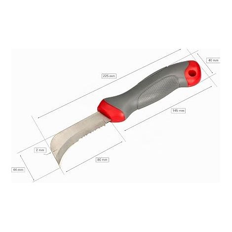 Hook Blade Knife for Cutting Bituminous Membranes. Solid Blade. (1/4)