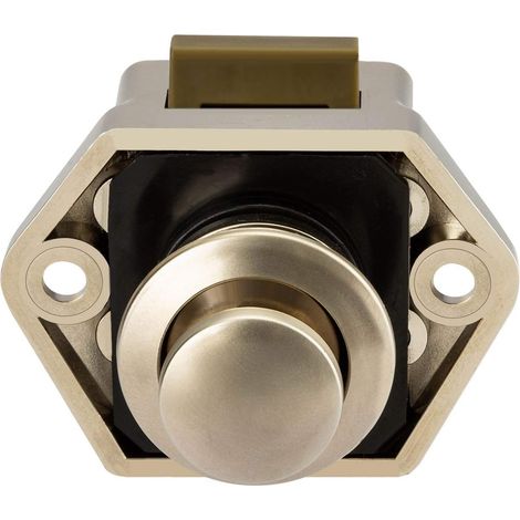 Push Button Latch - Keyless Cabinet Lock Clasp Cupboard Door Knob for RV Motorhome 2 Piece Nickel (1/5)